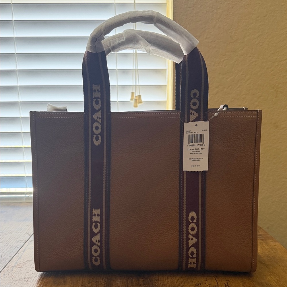 Coach Best Seller! Leather Smith Tote Bag in Silver/Penny Multi, CM067